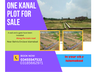 One canal plot for sale islamabad